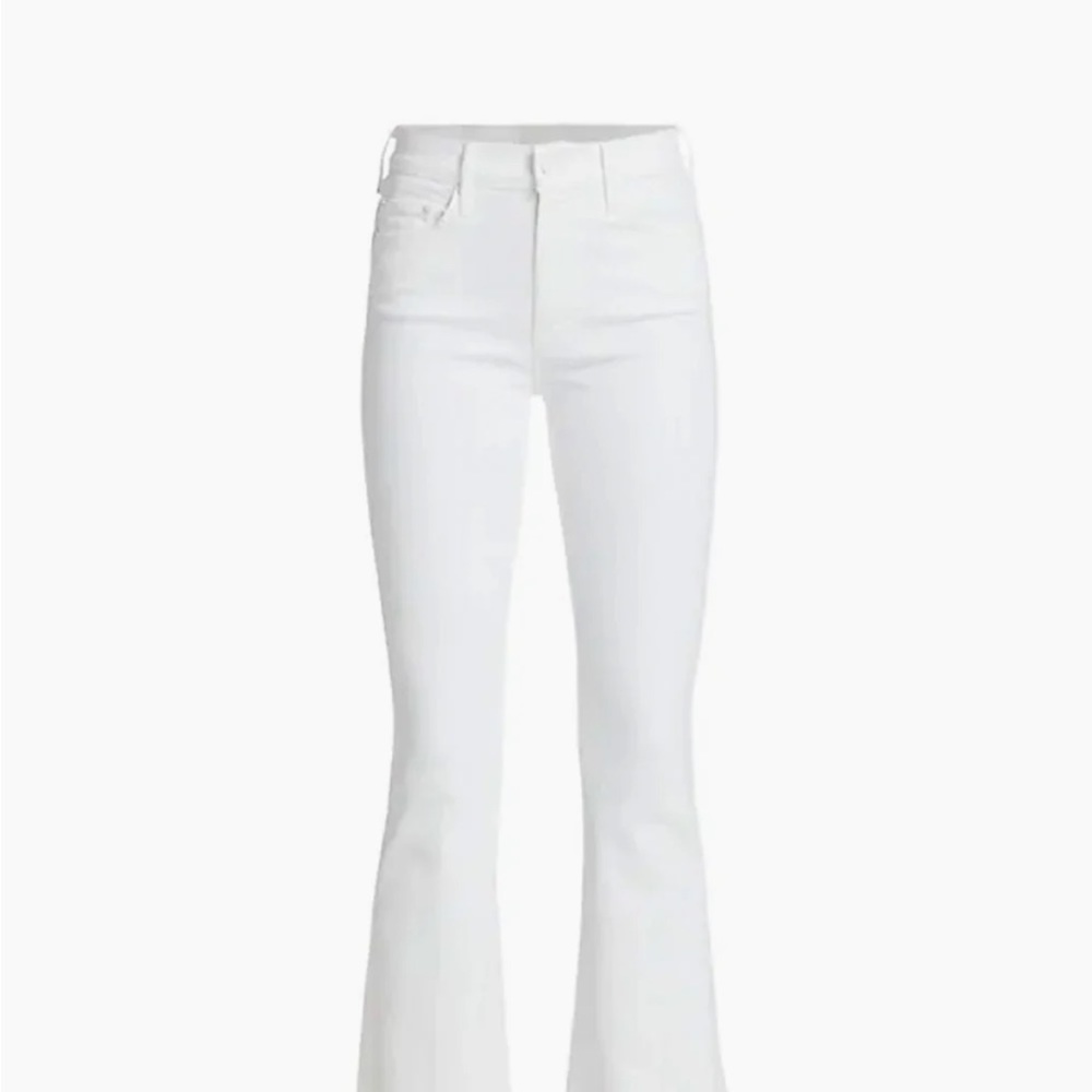 MOTHER Weekender Fray Jean in white sz 25